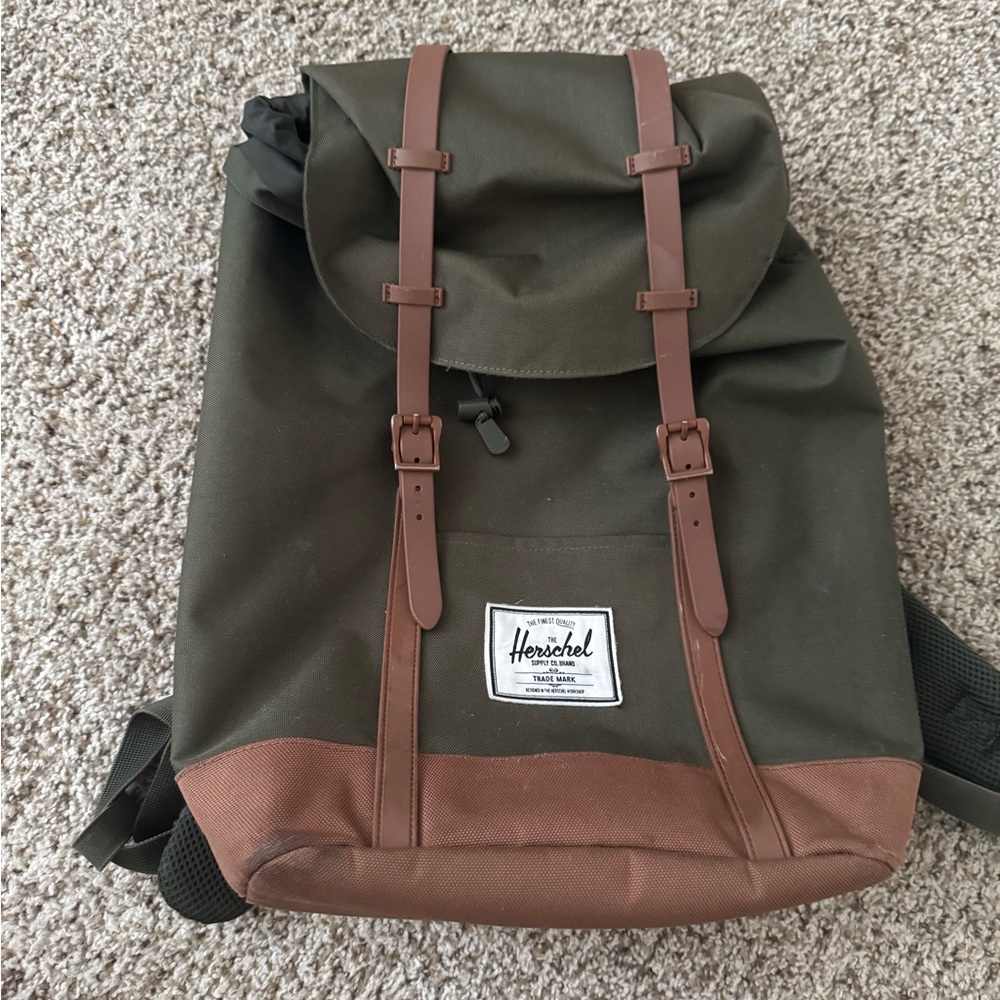 Herschel Supply Company Retreat Green and Brown Backpack